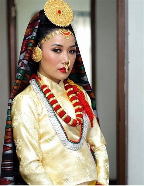 Beautiful Limbunepali Bride In A Traditional Limbu Outfit Modern