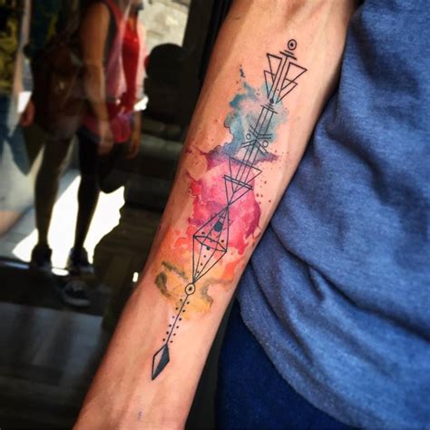 Watercolor Arrow Tattoo Designs Ideas And Meaning