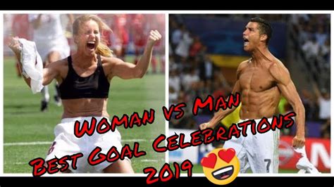 Crazy Woman Vs Men Football Goal Celebrations On Another Level Youtube
