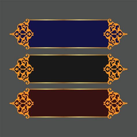 Set Of Islamic Banner Design Vector Image With Frame Corner 2966275