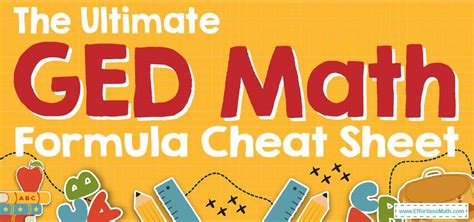 The Ultimate Ged Math Formula Cheat Sheet Effortless Math