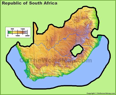 South Africa Physical Map Eps Illustrator Map Vector Vrogue Co