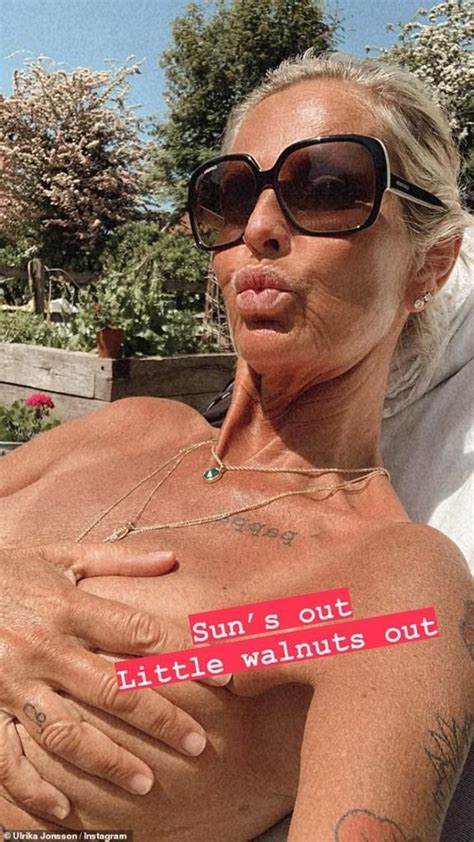 Ulrika Jonsson Shows Off Her Bronzed Body In Topless Picture In Her Back Garden Ny Breaking News