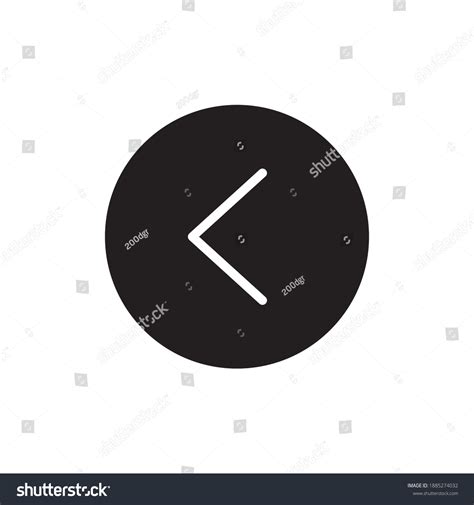 Previous Button Icon Flat Solid Style Vector Royalty Free Stock