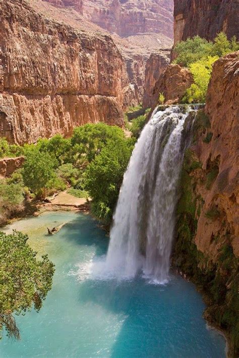 Havasu Falls Arizona The Most Striking Waterfall In The Grand Canyon