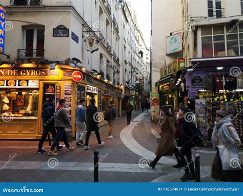 People Walking In The Streets Of Paris France Editorial Photo Image