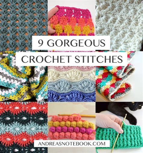 9 Different Crochet Stitcheslearn 9 New Crochet Stitches With Tutorials