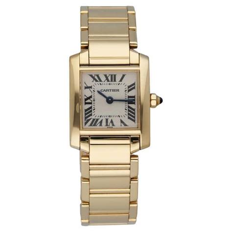 Cartier Tank Francaise 1820 Yellow Gold Ladies Watch At 1stdibs