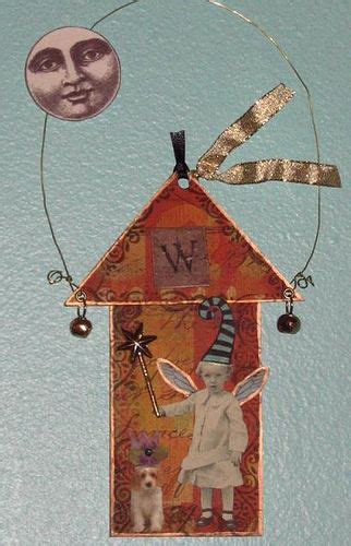Moon Fairy Atc Aceo Art Card Altered Art Mixed Media Collage Card