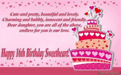 16th Birthday Wishes And Messages For Sweet Sixteen Wishesmsg