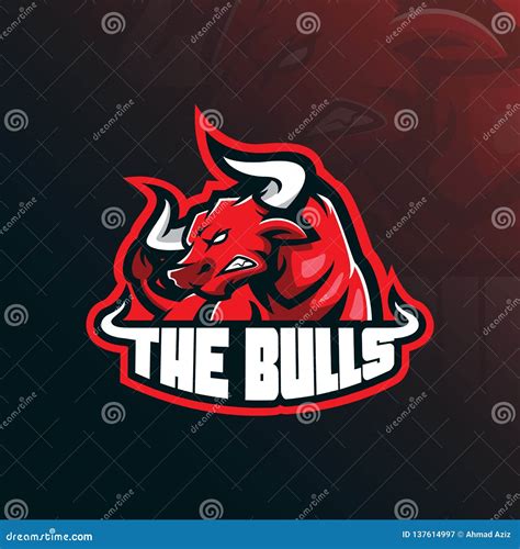 Bull Mascot Logo Design Vector With Modern Illustration Concept Style