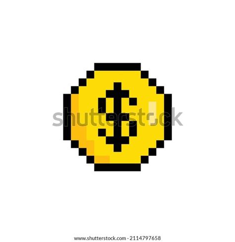 Pixel Art Dollar Icon Vector Pixel Stock Vector Royalty Free