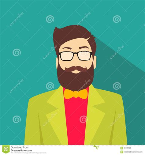 Profile Icon Male Avatar Man Hipster Style Fashion Stock Vector Image