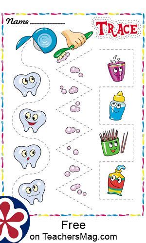Teeth Themed Worksheets Healthy Teeth Preschool Tooth