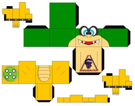 Iggy Koopa Mario Cubeecraft Papercraft By Marcokobashigawa Mario