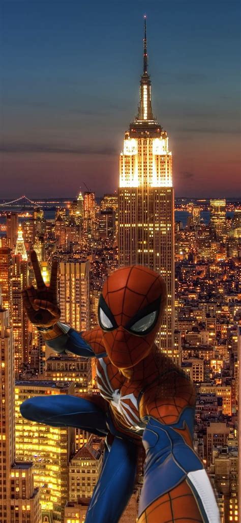1366x768px 720p Free Download Spider Man 2 City Lights New York
