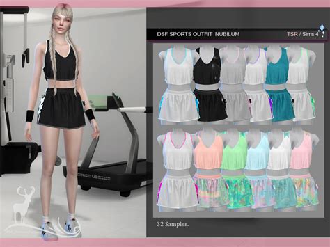 Dansimsfantasy The Sims 4 Dsf Sports Outfit Nubilum Download