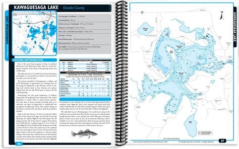 Themapstore Northern Wisconsin Oneida Area Fishing Map Guide