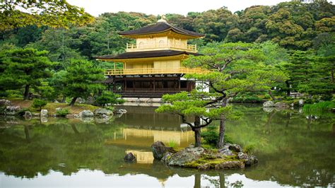 4k Kinkakuji Japan Kyoto Temples Pond Trees Hd Wallpaper Rare