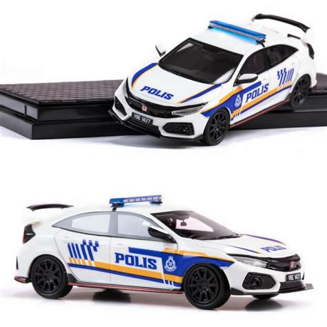 In its all majestic glory, everyone take a bow! YM Model 1/64 Honda Civic Type R FK8 Malaysia Police Car ...