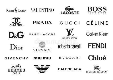 Many Different Logos Are Shown In Black And White Including The Name