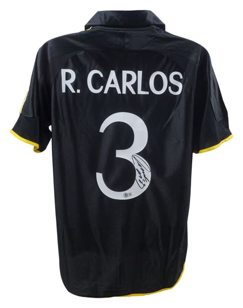 Roberto Carlos Signed Real Madrid Jersey Beckett Pristine Auction