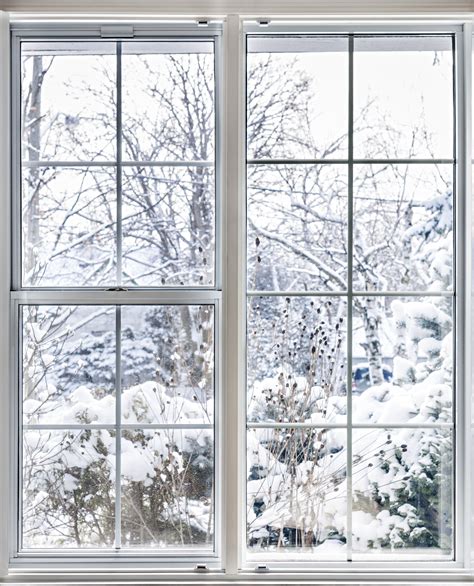 Winter View Through Window Wasatch Shutter