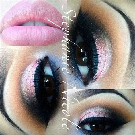 ♥ This Look Smokey Eye Makeup Black Eye Makeup Pink And Black Eye