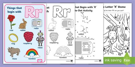 Things That Begin With R Worksheets Pack Twinkl Resources