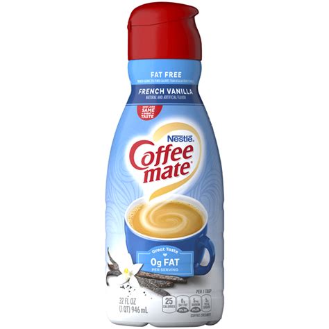 Nestle Coffee Mate Fat Free French Vanilla Liquid Coffee Creamer 32 Fl
