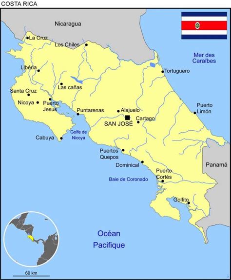 Carte Du Costa Rica Vacances Arts Guides Voyages