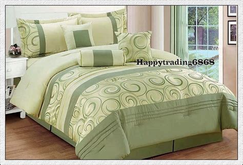 1,630 green comforter set products are offered for sale by suppliers on alibaba.com, of which bedding set accounts for 7%, comforter accounts for 1%, and duvet cover accounts for 1%. Sage Green Jacquard Pintuck 7pc* KING QUEEN Comforter Set ...