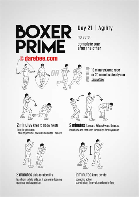 Boxer Prime 30 Day Fitness Program Kickboxing Workout Boxer Workout