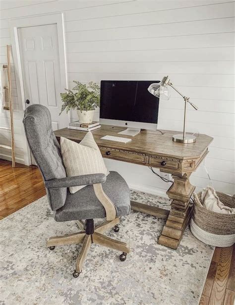 51 Best Farmhouse Home Office Decor Ideas And Inspiration Wood Office