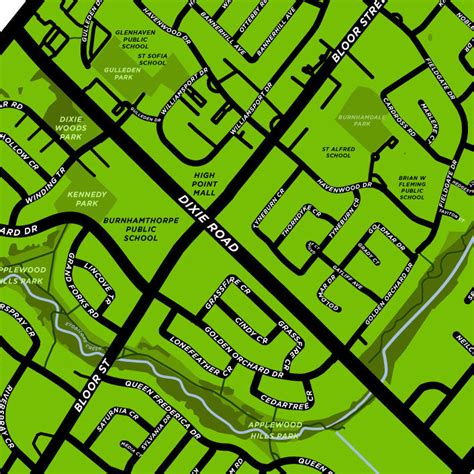 Applewood Neighbourhood Map Print Jelly Brothers