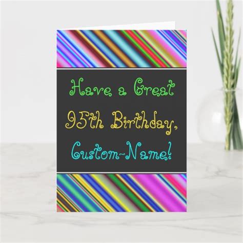 Similar to a birthday cake, birthday card traditions vary by culture but the origin of birthday cards is unclear. Fun, Colourful, Whimsical 95th Birthday Card | Zazzle.ca