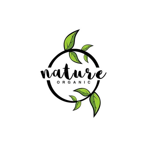 Premium Vector Nature Organic Circle Leaf Vector Logo Design