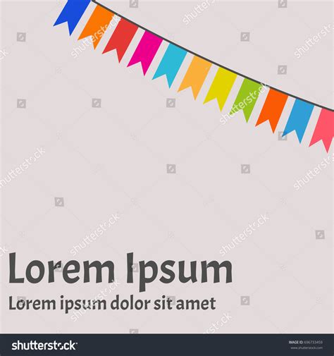 Celebration Pennants Banner Sample Text Stock Vector Royalty Free