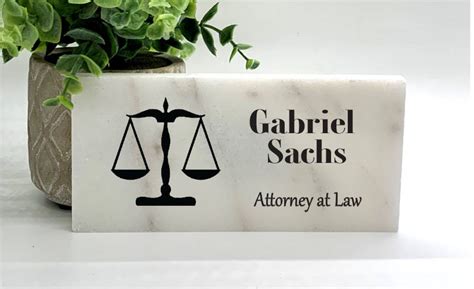 Attorney Desk Sign Lawyer Attorney Name Plate Marble Etsy