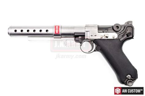 Aw Custom Built Luger P08 6 Pistol With Muzzle Device Star War Style