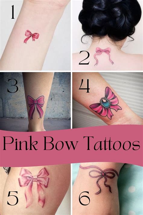 83 Fun And Flirty Bow Tattoos Tattooglee Bow Tattoo Pink Bow