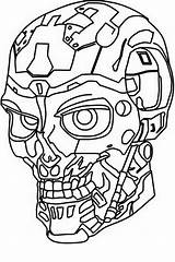 Terminator Coloring Pages Template Mixtos Sketch sketch template