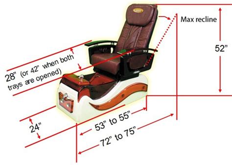 21 (53 cm) footprint dimensions: Cascade spa pedicure chair @ SpaSalon.us