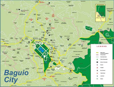 baguio maps road and area maps of baguio city go baguio