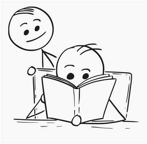 Transparent People Reading Png Stick Man Reading A Book Free