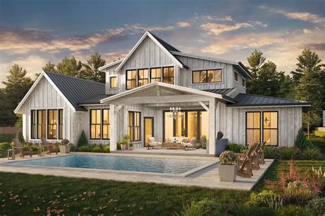 The original house you see is a basic 1 1/2 story farmhouse. Pendleton House Plan | Modern 2 Story Farmhouse Plans with ...