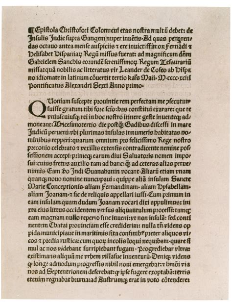 Columbus Reports On His First Voyage 1493 Gilder Lehrman Institute