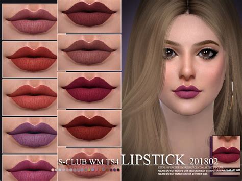 Sssvitlans “ Created By S Club S Club Wm Ts4 Lipstick 201802 Created