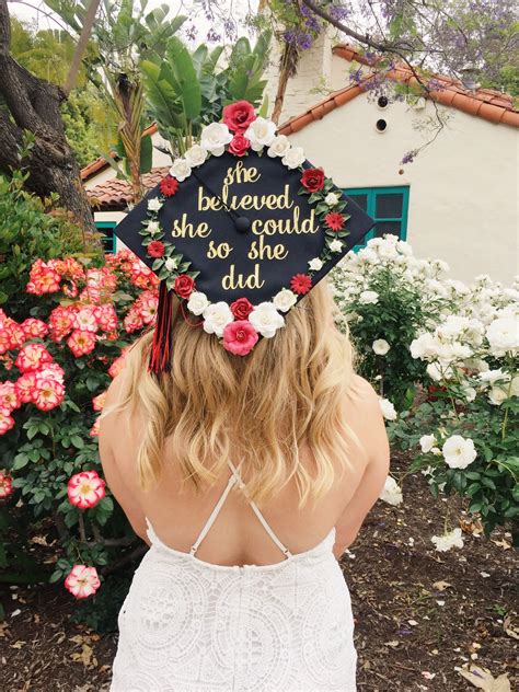Cute Grad Cap Idea She Believed She Could So She Did College