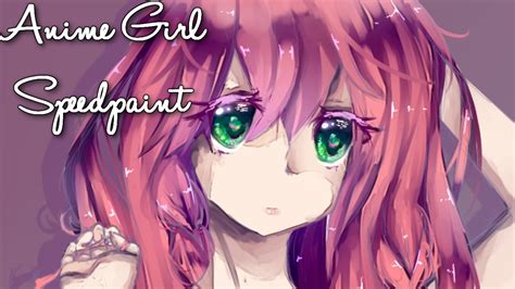 Pink Anime Girl Speedpaint Youtube